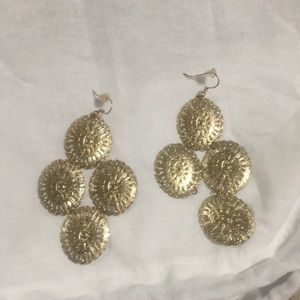 Hanging Chandelier gold earrings
